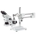 Amscope 7X-45X Zoom Magnification Circuit Inspection Stereo Microscope With 80 LED Light SM-4B-80S